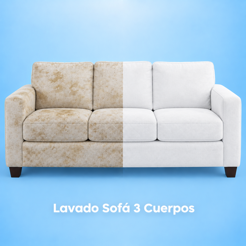 Lavado Sofá 3 Cuerpos