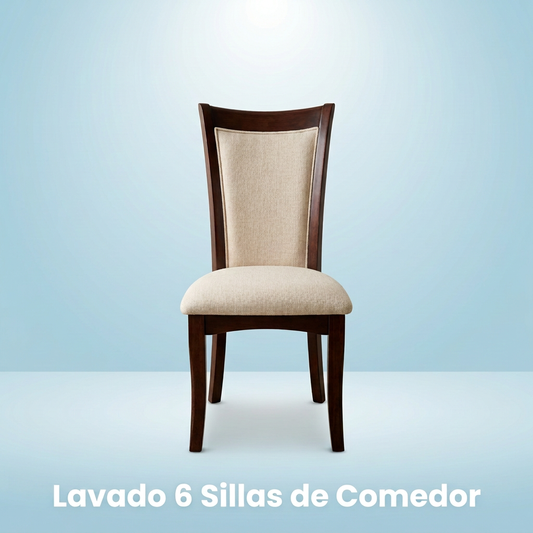 Lavado 6 Sillas de Comedor con respaldo