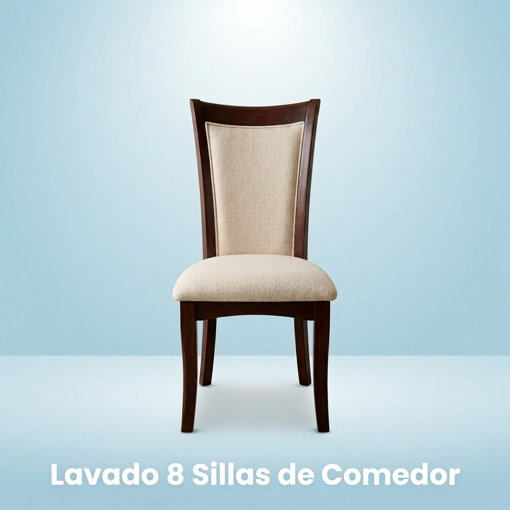 Lavado 8 Sillas de Comedor con respaldo