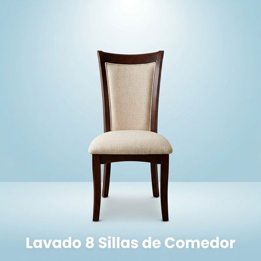 Lavado 8 Sillas de Comedor con respaldo