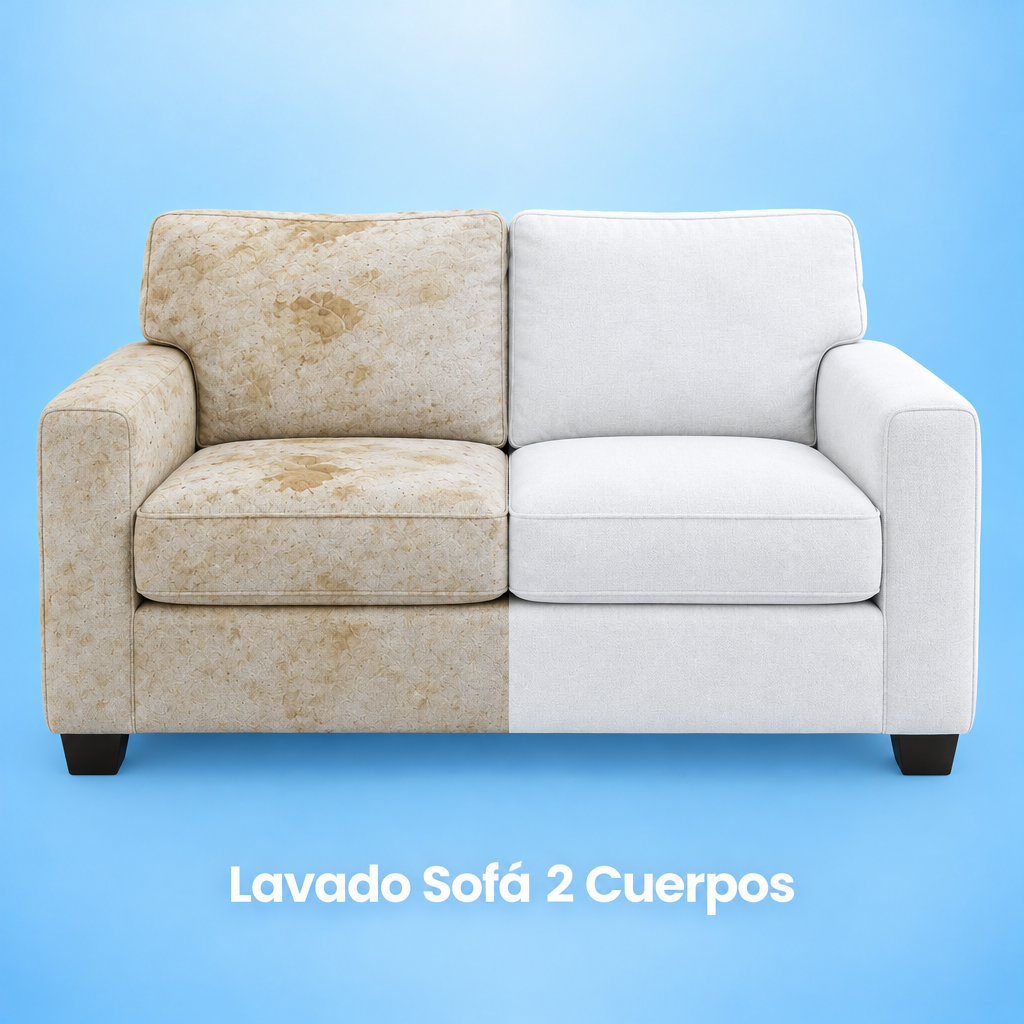 Lavado Sofá 2 Cuerpos