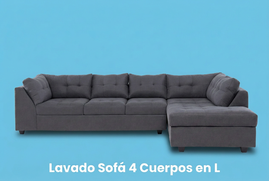 Lavado Sofá 4 Cuerpos en L